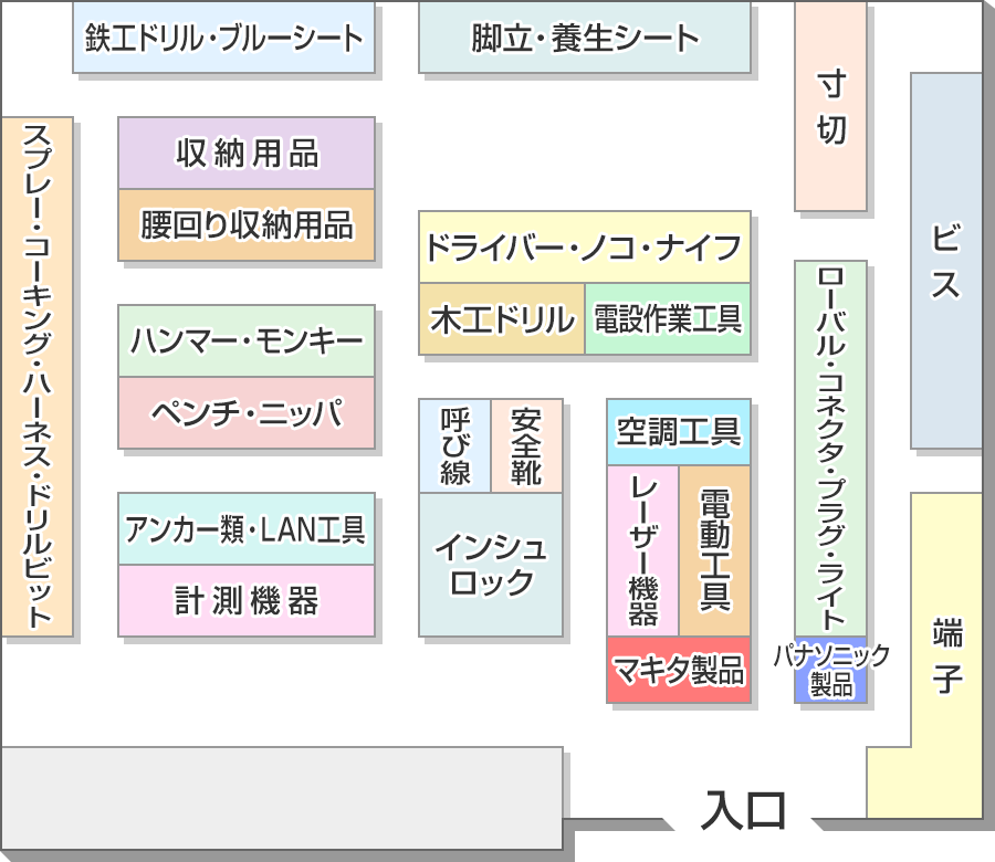神戸プラス工具 フロアマップ